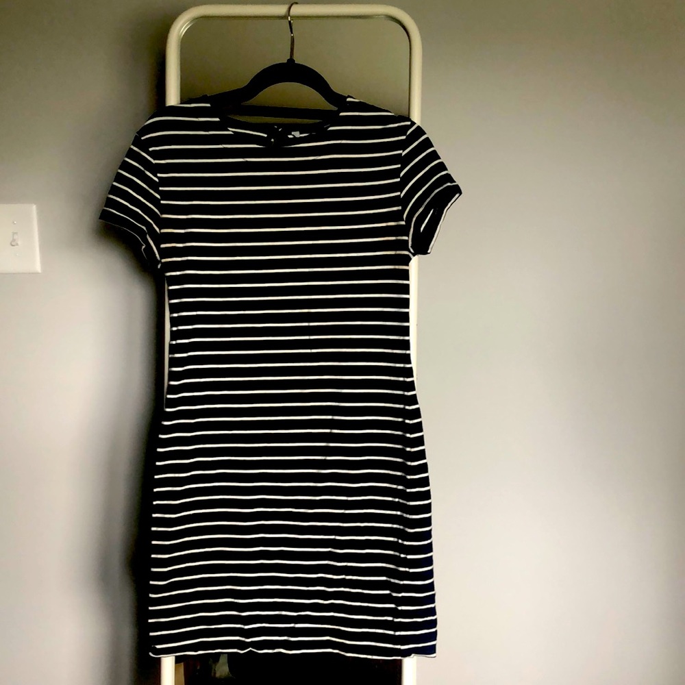B&w striped French connection dress, Size L